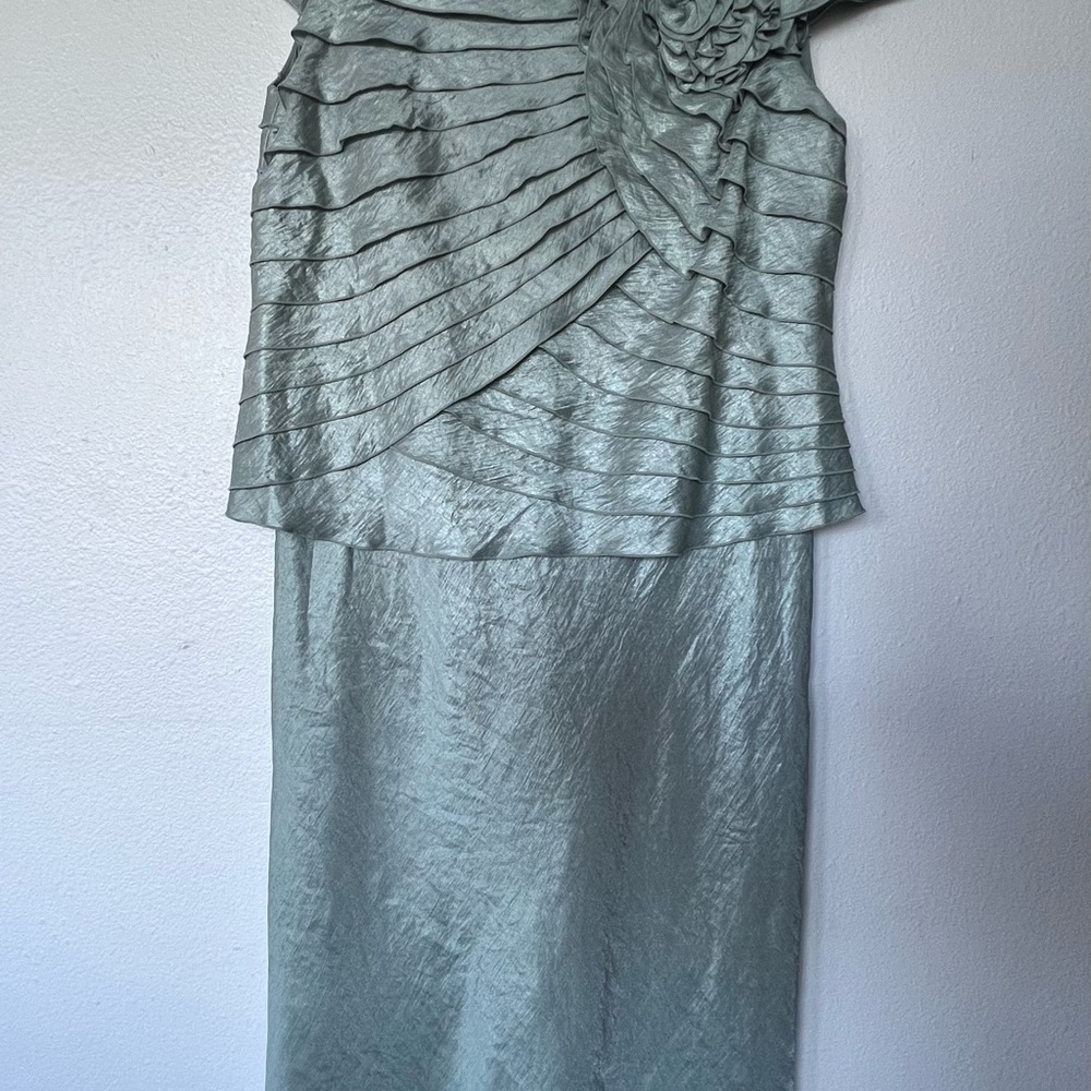 Elegant Mint Green Layered Dress